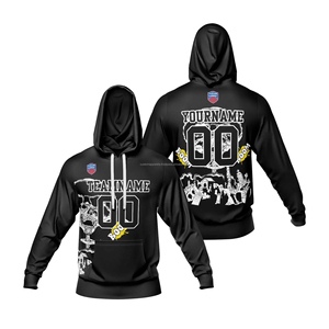 Sudadera con Capucha Personalizada con Logotipo Sublimado, Sudadera Deportiva de Poliéster de Secado Rápido para Hombre, Ropa Deportiva de Equipo, Sudadera de Alto Rendimiento - Product Image 1