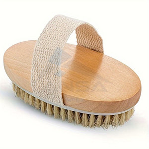 Brosse de toilettage vétérinaire écologique pour chevaux avec poils naturels doux manche en bois en plastique durable perte de bain quotidienne - Product Image 1