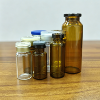 Flacon en verre vide ambré ou transparent de 2 ml, 3 ml, 5 ml, 10 ml, 15 ml, 50 ml pour l'emballage de sérums et d'essences de peptides bioactifs
