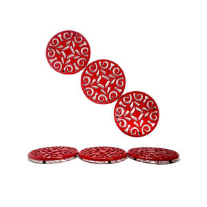 Nuevos salvamanteles de metal antiguo de hierro fundido Recubierto de polvo de color verde para utensilios de cocina Uso de artículos de comedor Salvamanteles disponibles a precio barato - Product Image 3