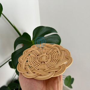 New Design Rattan Woven <b>coaster</b> Inspired Design Rattan <b>Coasters</b> Are Handwoven by Skilled Artisans in Viet Nam - Product Image 2