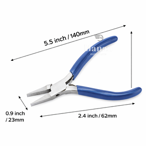 Alicates de Punta Plana de 5.5 Pulgadas, Acero Inoxidable, Mordazas Dentadas, Mini Herramienta Manual para Joyería - Product Image 3