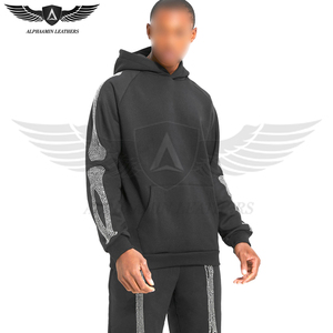 Style de pull d'extérieur Le plus récent prix de gros Training Jogging Wear Confortable Best Soft Fabric Men Rhinestone Tracksuits - Product Image 5