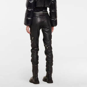 Pantalon crayon en cuir pour femmes 2024 de bonne qualité avec un prix raisonnable Design avant plat pour l'hiver - Product Image 3