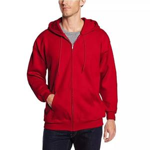 Vente chaude Conception 100% Polyester Hommes Full Zip Up Hoodies Logo Personnalisé Blanc Plain Hiver Zipper Hoodie Hommes - Product Image 4