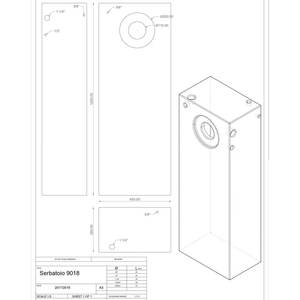 Réservoir d'eau noir en HDPE pour eaux propres et usées, pour bateaux, camping-cars et motorhomes, capacité 150 L, équipement de traitement de l'eau - Product Image 3