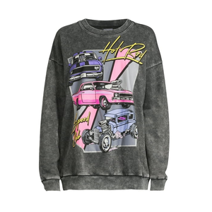 Vente en gros Sweat-shirt en molleton surdimensionné pour femme Conception personnalisée Logo Sweat-shirt en coton pour femme pour la mode hivernale - Product Image 1