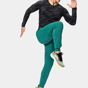 Joggers de gymnastique professionnels couleur unie tenue décontracté multi-poches coupe ajustée tissu de toile confortable toutes les tailles pantalons pour hommes lavés - Product Image 5