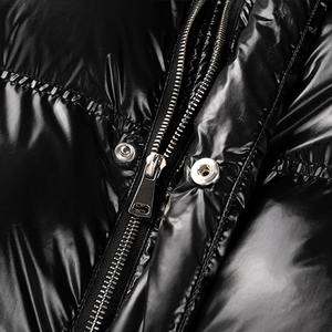 Femmes Hiver Chaud Bulle Puffer Veste Respirant Nylon Manteaux avec Brillant Lumière Fermeture À Glissière Imprimé Motif Crop Style Femmes - Product Image 4