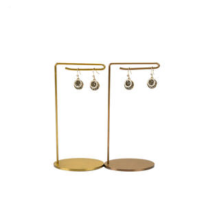 Boucle d'oreille en laiton de haute qualité suspendu présentoir et support d'affichage de boucle d'oreille support de support de bijoux de mode - Product Image 1
