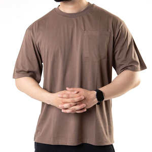 เสื้อยืดผ้าฝ้าย100% โอเวอร์ไซส์สำหรับผู้ชายเสื้อยืดธรรมดาสะพายไหล่ทรงโอเวอร์ไซส์สำหรับผู้ชาย - Product Image 4