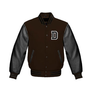 Chaqueta Universitaria de Alta Calidad con Mangas de Lona, 100% Algodón, Uniforme de Equipo Personalizado - Product Image 6