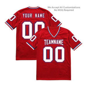 Maillot de sport OEM de haute qualité, imprimé personnalisé, pour hommes, en maille respirante et anti-rides, vêtements de football américain en polyester pour adultes - Product Image 6