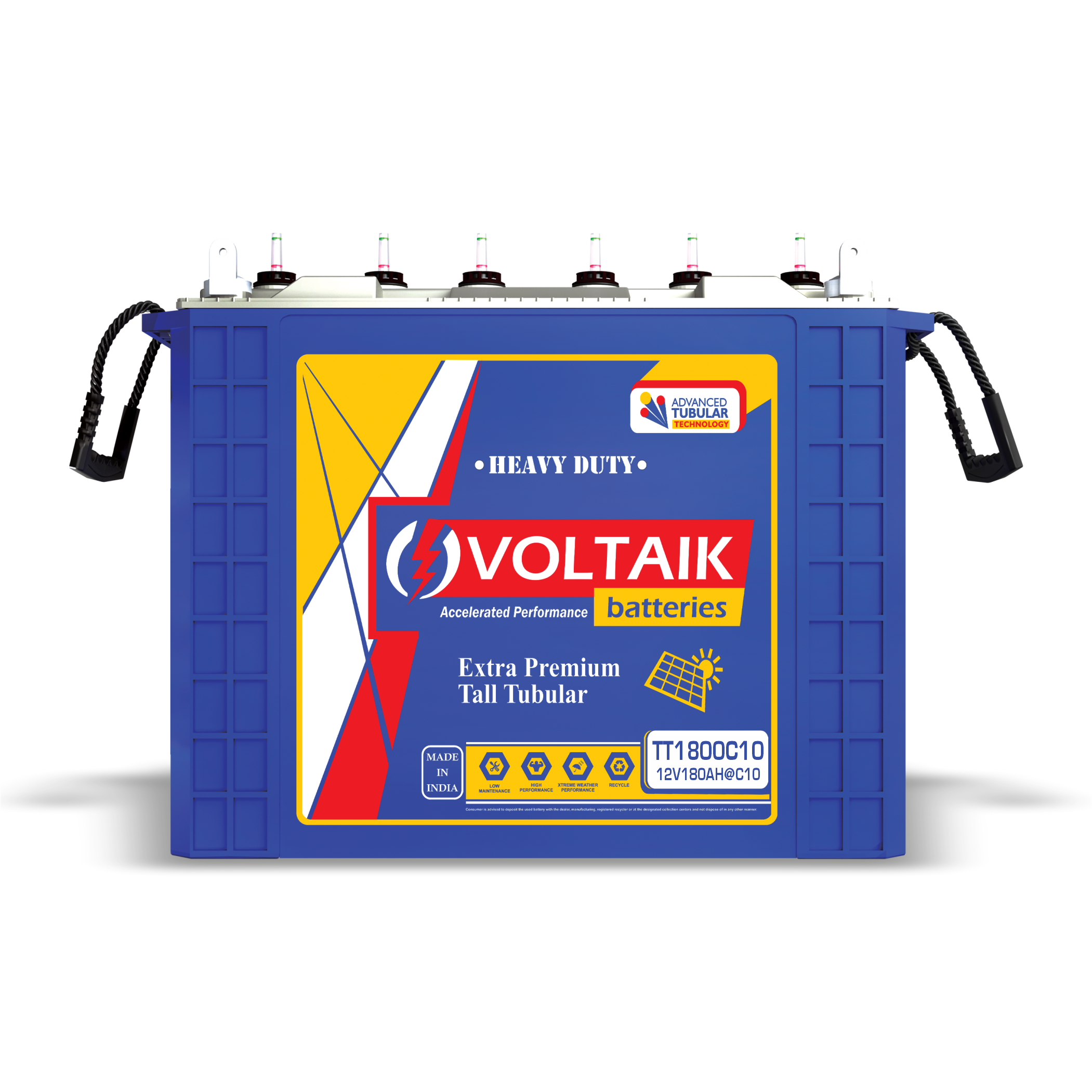 Solar Panels With Battery And Inverter Solar Battery Lead Acid Tubular Chloride VOLTAIK 12V 180Ah C10 High-Performance Solar PV by BHARTI INDUSTRIES PRIVATE LIMITED