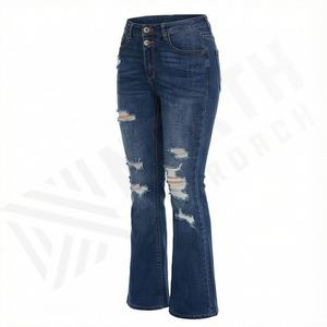 <b>Women's</b> Stylish Trendy Distressed Denim <b>Jeans</b> in Unique Low MOQ Regular Size Pants and Trousers Customized Color Collection - Product Image 3