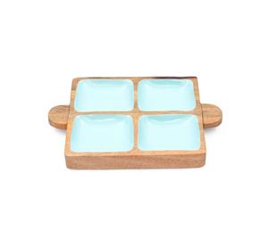 Bandeja única de madera para servir, bandeja de desayuno en madera de bambú, nuevo diseño de hoja, Plater de alta calidad para hotel en casa al por mayor - Product Image 4