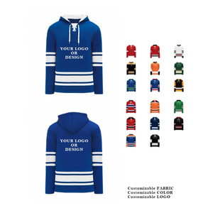 Sweat à capuche de hockey sur glace personnalisé de qualité supérieure, anti-UV et à séchage rapide, design unisexe, avec lacets, personnalisable - Product Image 5