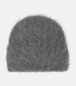 Venta caliente personalizado mullido tejer sombrero acrílico tejido Jacquard Faux Mink Beanie con logotipo personalizado - Product Image 2
