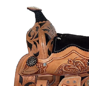 Sillín occidental de caballo de cuero genuino de calidad superior para carreras de barriles y equitación - Product Image 4