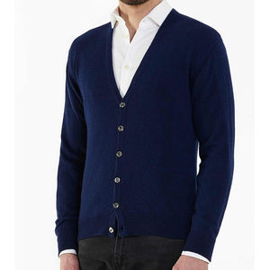 Cárdigan de color personalizado para hombre, suéter de lana tejido con botón, cárdigan de alta calidad - Product Image 3