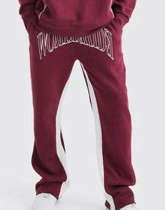 Ensemble pantalon et sweat-shirt 2 pièces en broderie 3D de haute qualité, couture contrastée, streetwear, survêtement unisexe, pull-over - Product Image 4