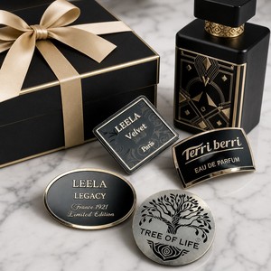 Etiqueta Adhesiva de Aluminio Personalizada de Lujo Vintage, Etiqueta Metálica Autoadhesiva de Grado Alimenticio, Duradera, Impermeable, para Botellas de Perfume - Product Image 6