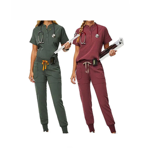 Nouveaux modèles de gommage à la mode ensemble de gommage pour femmes clinique Spa médecin hôpital infirmière uniformes de gommage ensembles d'uniformes de soins infirmiers médicaux - Product Image 6