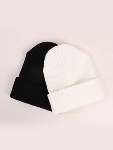 Sombreros de invierno de punto en blanco liso multicolor suave de lujo gorro de mohair de punto peludo cálido con logotipo personalizado - Product Image 3