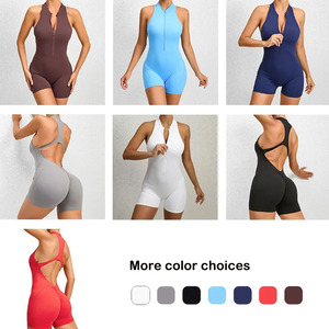 Gran oferta, monos personalizados sin mangas sin costuras de secado rápido para mujeres y niñas, monos de Yoga, conjuntos de entrenamiento para gimnasio y Fitness - Product Image 6