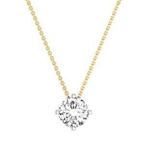Collar de plata de diamante de claridad EF cultivado en laboratorio de 2cts de alta calidad con cadena VS para Bodas de mujer, compromiso y regalo de fiestas - Product Image 1