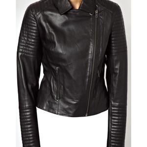 Nouvelle veste en cuir de vachette de qualité supérieure pour femmes, conçue à la mode avec rembourrage en coton, technique de teinture unie - Product Image 5