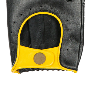 Gants de conduite en cuir de chèvre noir avec cuir de niveau AB pour résistant à l'abrasion - Product Image 5