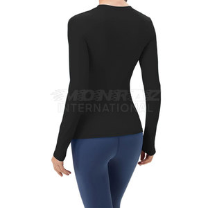 เสื้อรัดกล้ามเนื้อแขนยาวสำหรับผู้หญิงเสื้อออกกำลังกายแบบรัดรูป - Product Image 2