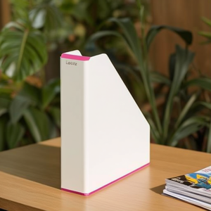 Leitz WOW Duo Standing <b>File</b> Holder 7.3 X 31.8 X 27.2 cm Pink/White Polystyrene for DIN A4 Magazines - Product Image 3