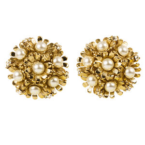 Fabriqué en Italie Boucles d'oreilles à clip pour femmes de haute qualité Plaqué or 18 carats - Product Image 1