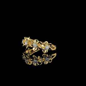 Anillo de compromiso de diamante de moissanita de estilo antiguo, diseño de flor Chapado en plata 925 a la moda, anillos de fiesta de boda a la moda - Product Image 2