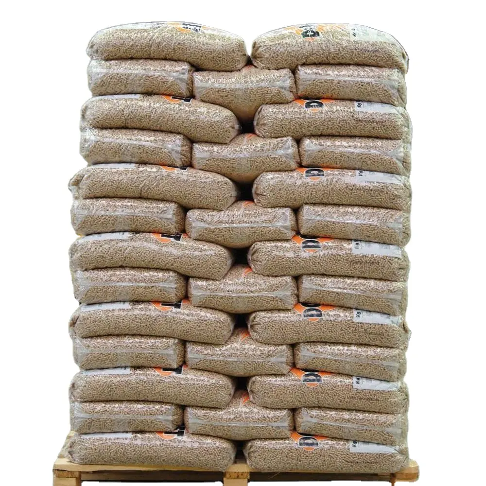 15kg Bags packaging Pine Wood Pellets (Din plus / EN plus Wood Pellets A1 ) Ready for Export Cheap Prices