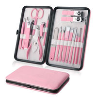 Ensemble de manucure et pédicure professionnel classique en acier inoxydable Dom Med Dynamics, kit complet de soins des ongles pour hommes et femmes