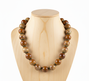 Bracelet en pierre naturelle labradorite de 18 pouces pour femmes, plaqué or 14 carats, noué à la main, certifié par un tiers, cadeau - Product Image 1