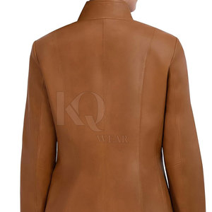 Chaqueta de Cuero para Mujer al por Mayor a Bajo Precio, Tejida, Transpirable, de Alta Calidad, Moderna y Ajustada - Product Image 3
