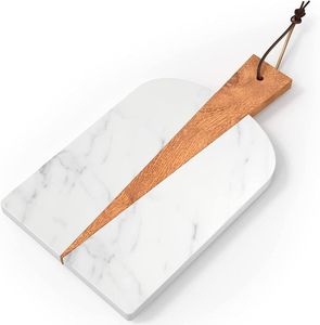 Planche à découper en marbre et en bois au design moderne et élégant Cuisine fonctionnelle essentielle pour la maison et les restaurants - Product Image 5