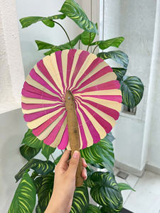 Éventail en feuilles de palmier tissées, feuillage de palmier séché, léger, portable, accessoire décoratif pour un style minimaliste à la maison, Vietnam - Product Image 2