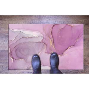 Tapis en marbre aux tons roses, tapis cadeaux, tapis de décoration de bureau, tapis à l'encre d'alcool, tapis fin non tissé - Product Image 5