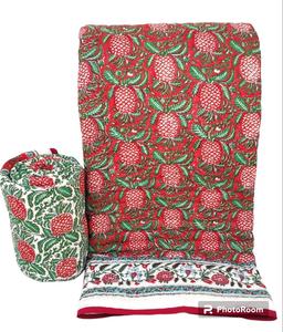 Ensemble de couette écologique personnalisable réversible fait à la main toutes saisons en coton à motif floral couleurs vives léger tricoté à la main - Product Image 5