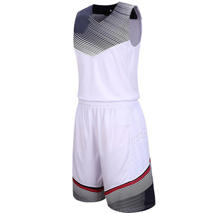 Nouveau maillot de basket-ball personnalisé pour hommes à séchage rapide Double face coupe automatisée respirant imprimé uniformes de vêtements de sport Service OEM - Product Image 2