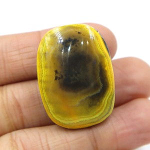 Natural <b>Bumble</b> <b>Bee</b> Jasper Cabochon Gemstone Yellow Jasper Smooth Loose Stone Wholesaler Supplier for <b>Jewelry</b> Stone - Product Image 1