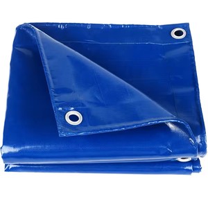 Bâches en PVC bleues résistantes bâche imperméable couverture camion tente haute qualité exportation Standard tissé techniques Style uni enduit - Product Image 3