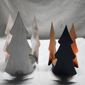 Handmade Iron Glass Christmas Tree Candle Holder Metal Hanging <b>Lantern</b> for Outdoor Home Decor Customized Print Powder Coated - Product Image 1