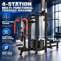 BN Commercial – Appareil de musculation tout-en-un 4 stations avec poulies doubles réglables et lat pulldown