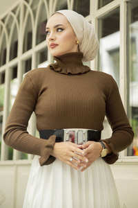 New Season Women's Winter Islamic <b>Clothing</b> Modest Dresses Ethnic High Quality <b>Turkish</b> Abaya Jacket Tunic Knitwear Cardigan Hijab - Product Image 2